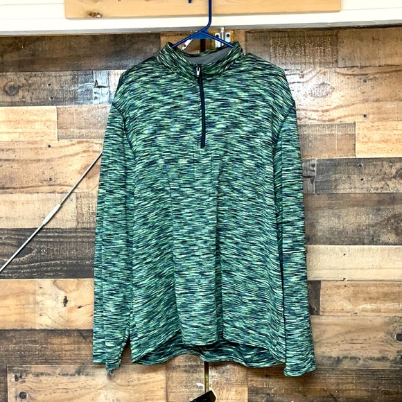 Green multi 1/4 zip pullover - Picture 1 of 3